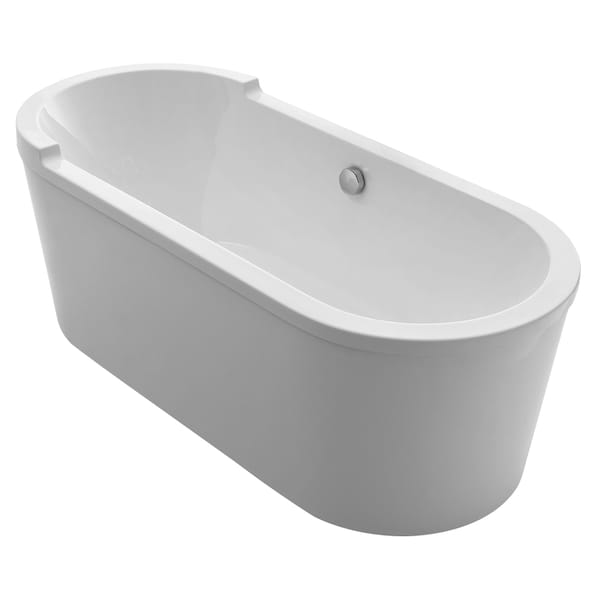 Whitehaus Oval Dbl End Sgl Sided Armrest Freestanding Lucite Acrylic Bathtub, WHT WHVT180BATH - main